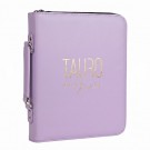 TAURO Faux Leather Scissor Case 10 Scissors, Purple thumbnail