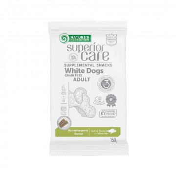NPSC White Dogs Grain Free Hypoallergenic Dental Snack With White Fish 110g